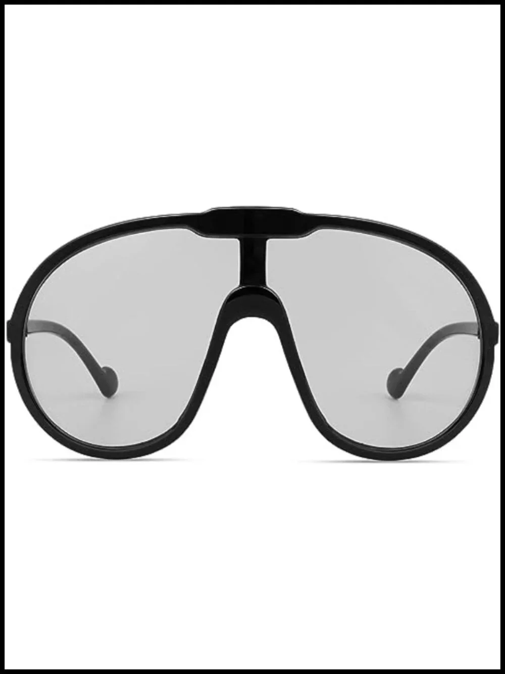 Oversized Aviator Shield Sunglasses UV400 Protection